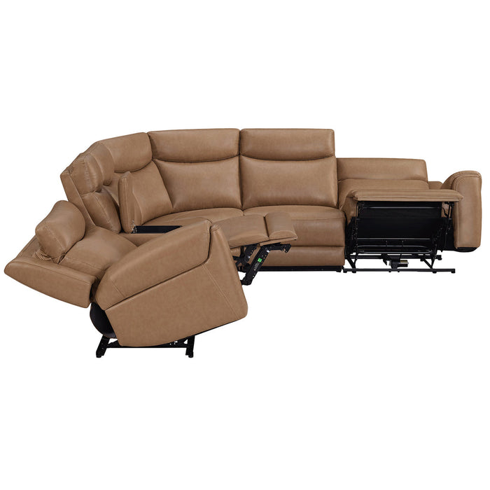 Parker Living - Momentum 6 Piece Modular Power Reclining Sectional in Cashew - MMTM-PACKA(HZ)-HM-CSHW - GreatFurnitureDeal