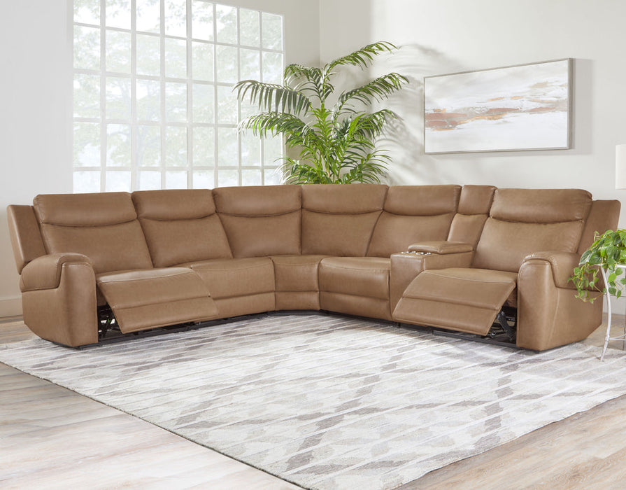 Parker Living - Momentum 6 Piece Modular Power Reclining Sectional in Cashew - MMTM-PACKA(HZ)-HM-CSHW - GreatFurnitureDeal