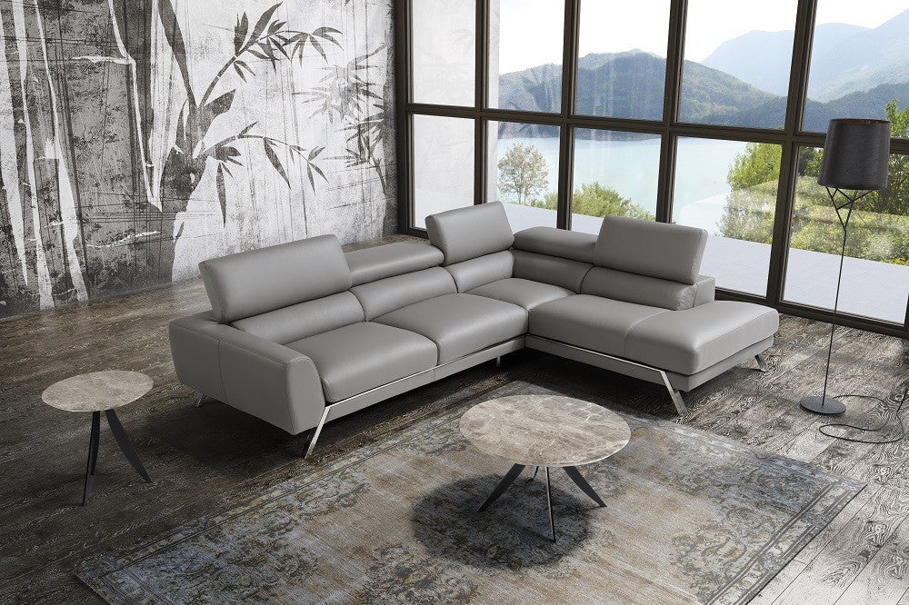J&M Furniture - The Mood Right Hand Facing Sectional in Grey - 1828830-RHF