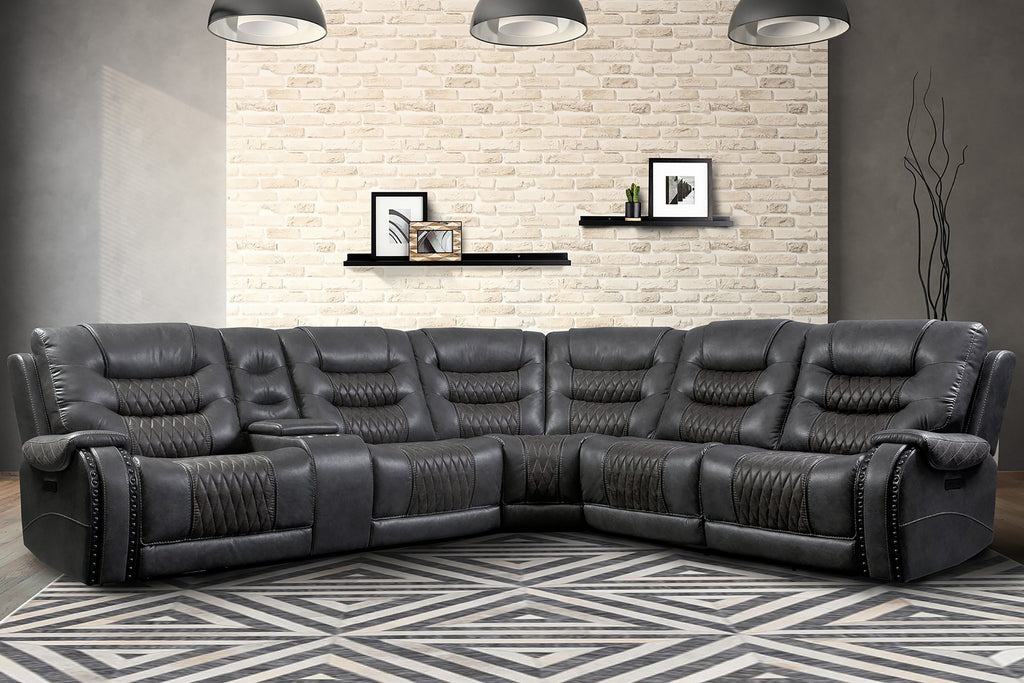 Parker Living - Outlaw 7-Piece Sectional in Stallion - MOUT-PACKT7(H)-STA - GreatFurnitureDeal