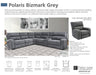Parker Living - Polaris 6 Piece Sectional Sofa in Bizmark Grey - MPOL-PACKA(H)-BIG - GreatFurnitureDeal