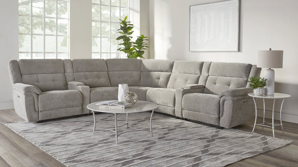 Parker Living - Richland 7 Piece Modular Power Reclining Sectional in Bristol Grey - MRIC-PACK7T(H)-BRGR - GreatFurnitureDeal