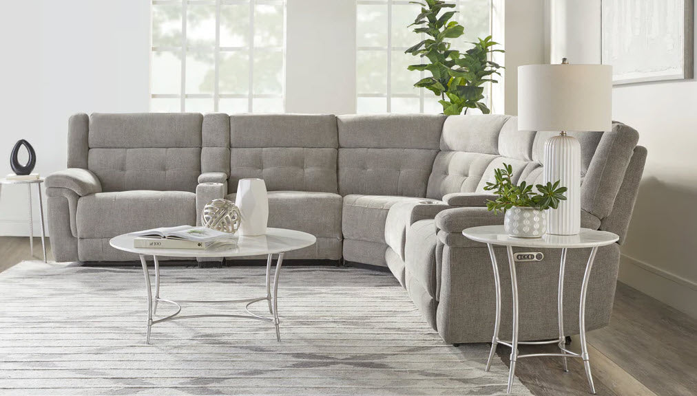 Parker Living - Richland 7 Piece Modular Power Reclining Sectional in Bristol Grey - MRIC-PACK7T(H)-BRGR - GreatFurnitureDeal