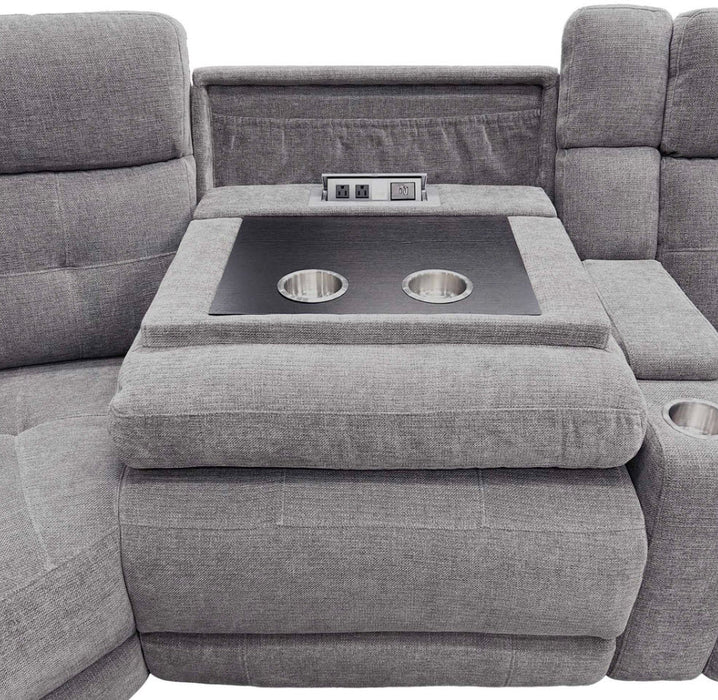 Parker Living - Richland 7 Piece Modular Power Reclining Sectional in Bristol Grey - MRIC-PACK7T(H)-BRGR - GreatFurnitureDeal