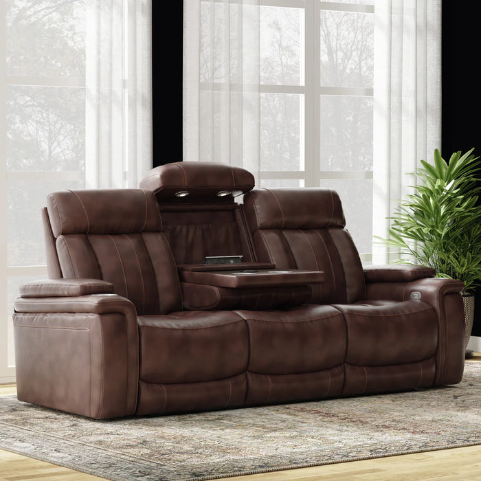 Parker Living - Royce Power Drop Down Console Sofa in Fantom Brown - MROY#832PH-FNB - GreatFurnitureDeal