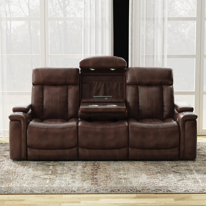 Parker Living - Royce Power Drop Down Console Sofa in Fantom Brown - MROY#832PH-FNB - GreatFurnitureDeal