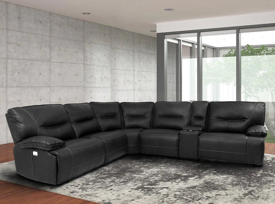 Parker Living - Spartacus 6 Piece Sectional Sofa in Black - MSPA-PACKA(H)-BLC - GreatFurnitureDeal