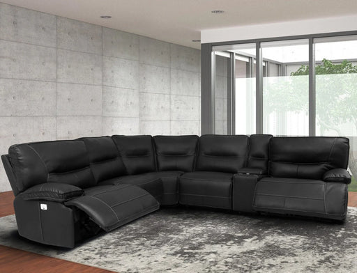 Parker Living - Spartacus 6 Piece Sectional Sofa in Black - MSPA-PACKA(H)-BLC - GreatFurnitureDeal