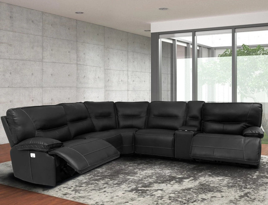 Parker Living - Spartacus 6 Piece Sectional Sofa in Black - MSPA-PACKA(H)-BLC - GreatFurnitureDeal