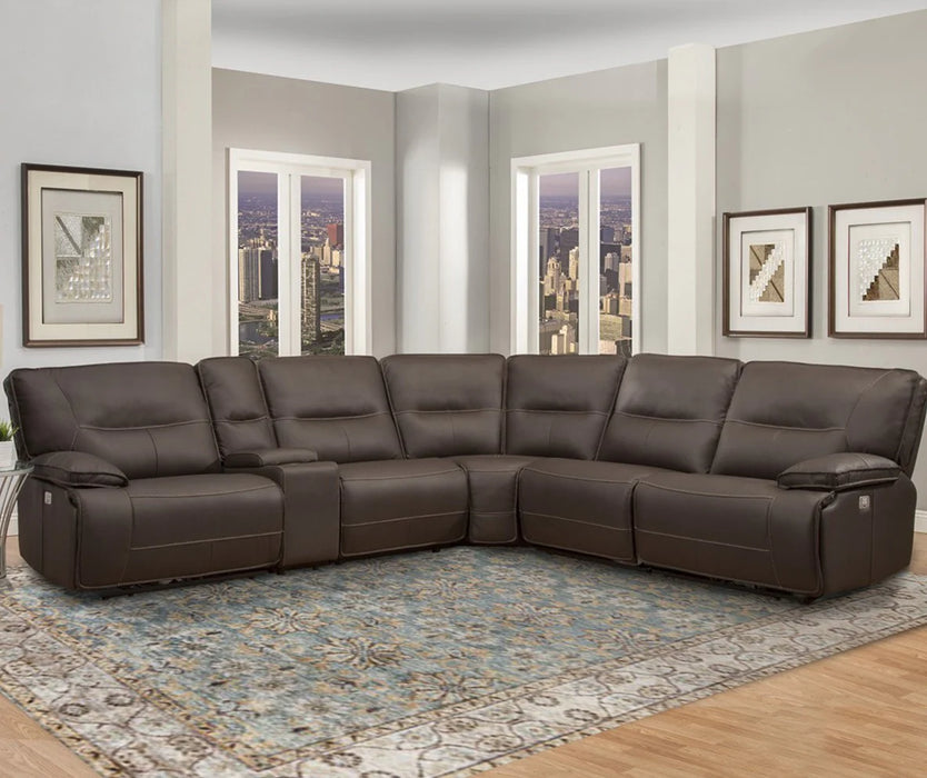 Parker Living - Spartacus 6 Piece Sectional Sofa in Chocolate - MSPA-PACKA(H)-CHO - GreatFurnitureDeal
