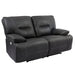 Parker Living - Spartacus Power Recliner Loveseat with USB Port & Power Headrest in Black - MSPA#822PH-BLC - GreatFurnitureDeal