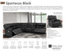 Parker Living - Spartacus 6 Piece Sectional Sofa in Black - MSPA-PACKA(H)-BLC - GreatFurnitureDeal