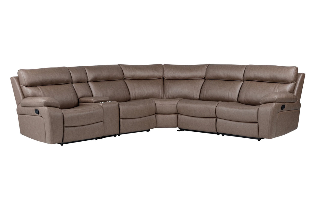 Parker Living - Theon 6 Piece Modular Manual Reclining Sectional in Stokes Toffee - MTHE-PACKA-STOF - GreatFurnitureDeal