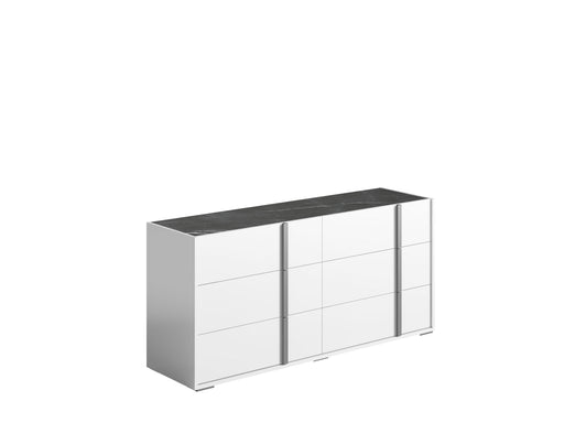 ESF Furniture - Bianca Marble Double Dresser with Mirror - BIANCA-DRESSERMIRROR - GreatFurnitureDeal
