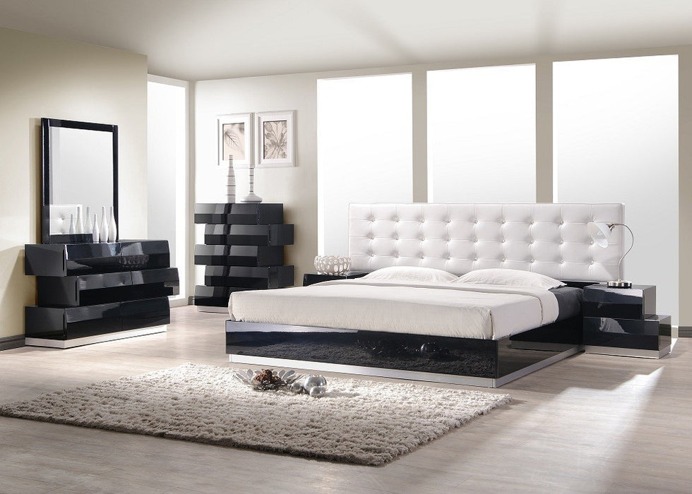 J&M Furniture - Milan Black 3 Piece Queen Bedroom Set - 176871-Q-3SET-BLACK