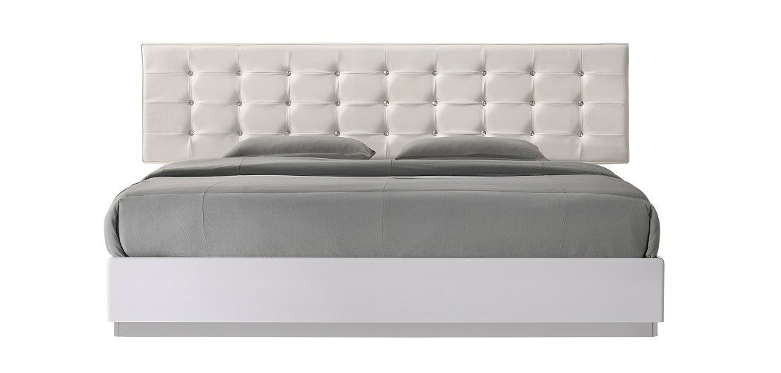 J&M Furniture - Milan White Queen Bed - 17687-Q-WHITE