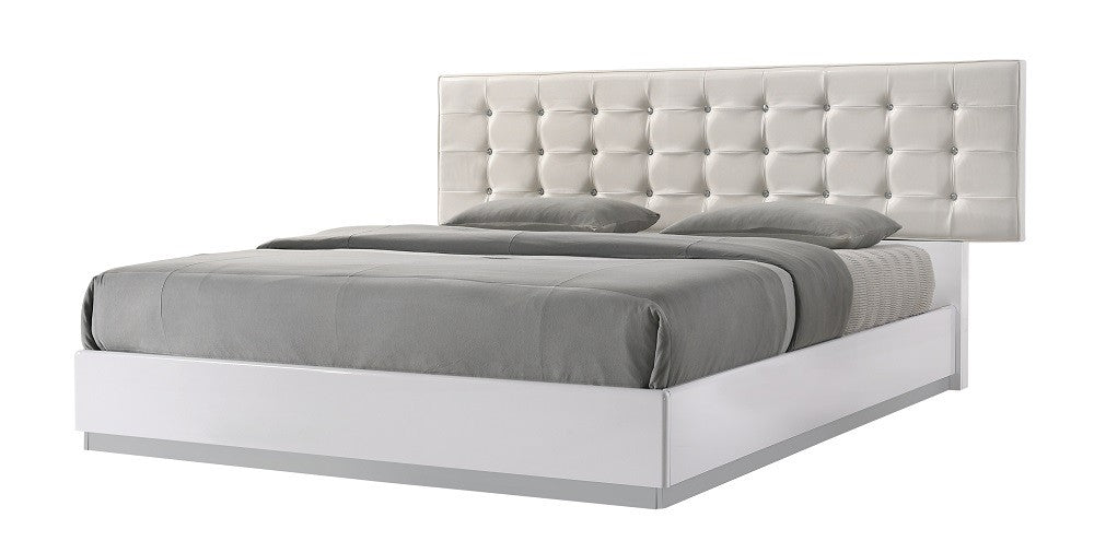 J&M Furniture - Milan White Eastern King Bed - 17687-EK-WHITE - GreatFurnitureDeal