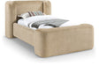 Meridian Furniture - Modena Beige Chenille Fabric Upholstered Twin Bed - ModenaBeige-T - GreatFurnitureDeal