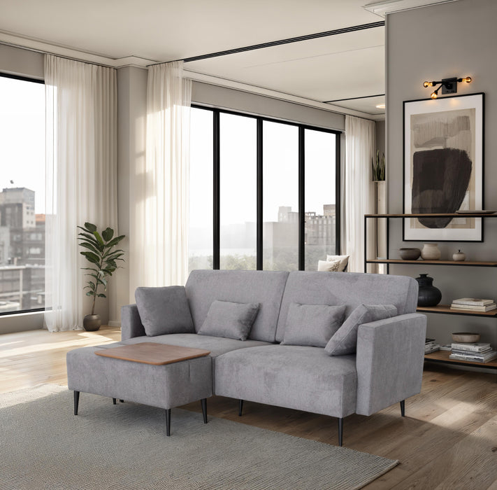 ESF Furniture - Monroe Sofa in Grey - MONROESOFAGREY