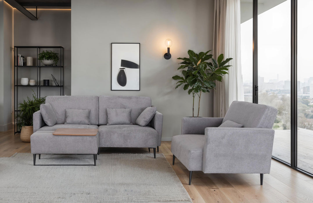 ESF Furniture - Monroe Sofa in Grey - MONROESOFAGREY