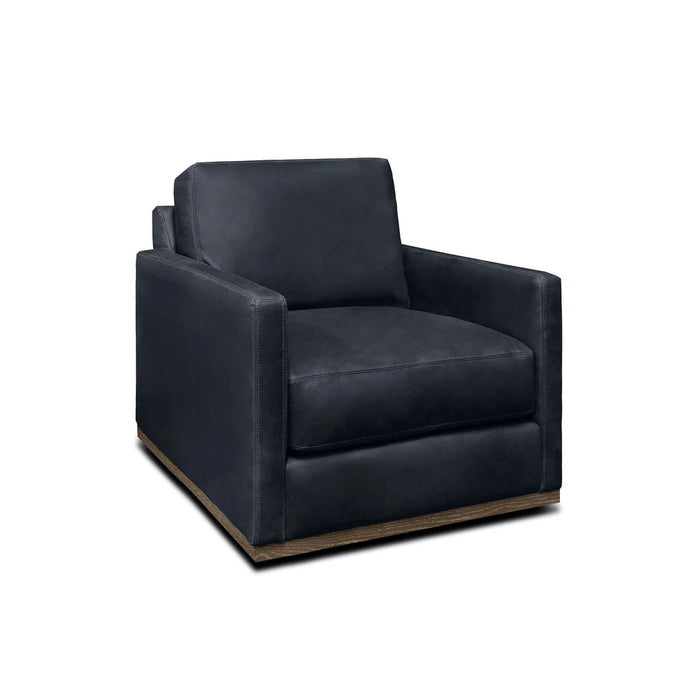 GFD Leather - Monterrey 30.5" Wide Upholstered Swivel Chair, Napa Admiral - GTRX11NA-6A