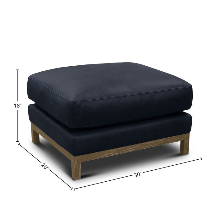 GFD Leather - Monterrey 30" Wide Upholstered Ottoman, Napa Admiral - GTRX11NA-00 - GreatFurnitureDeal