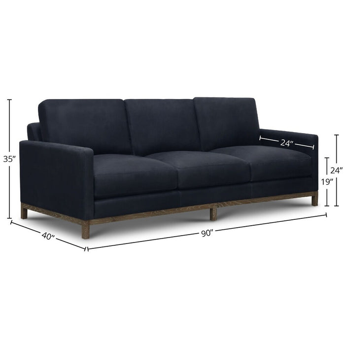 GFD Leather - Monterrey 90" Wide Upholstered Sofa, Napa Admiral - GTRX11NA-30