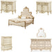 AICO Furniture - Platine de Royale 6 Piece Queen Bedroom Set in Champagne - N09000QNPL3-101-6SET - GreatFurnitureDeal