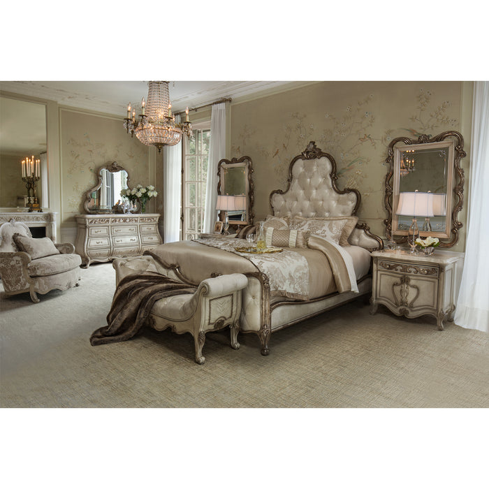 AICO Furniture - Platine de Royale 3 Piece California King Bedroom Set in Champagne - N09000CKPL3-101-3SET - GreatFurnitureDeal