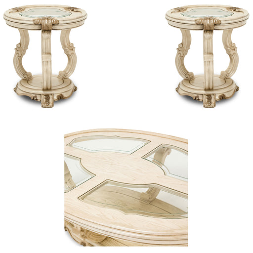 AICO Furniture - Platine de Royale 3 Piece Occasional Table Set Champagne - N09201-NR09222-201 - GreatFurnitureDeal