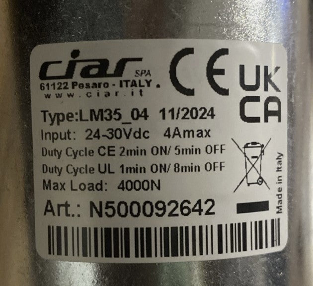 Ciar Linear Actuator Motor for Power Recliners and Lift Chairs - LM35_04 / N500092642 - GreatFurnitureDeal