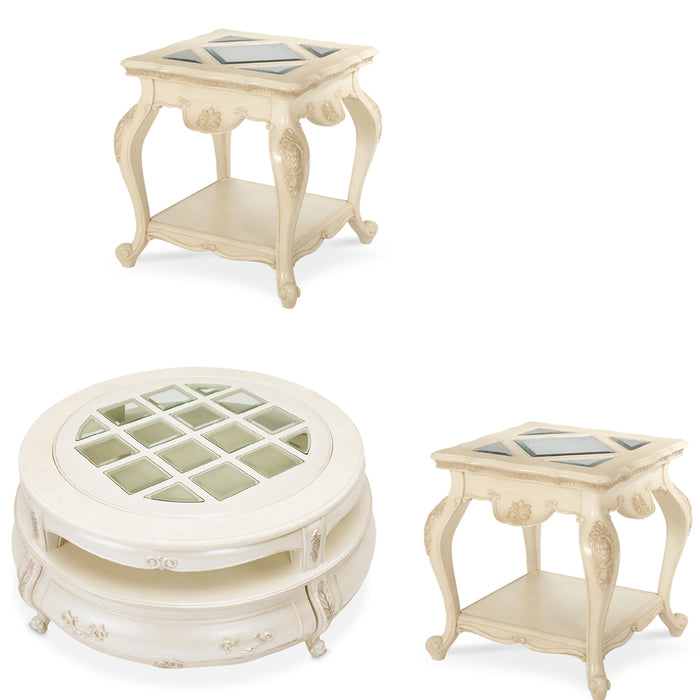 AICO Furniture - Lavelle 3 Piece Occasional Table Set in Blanc - N54204-113-54202-04