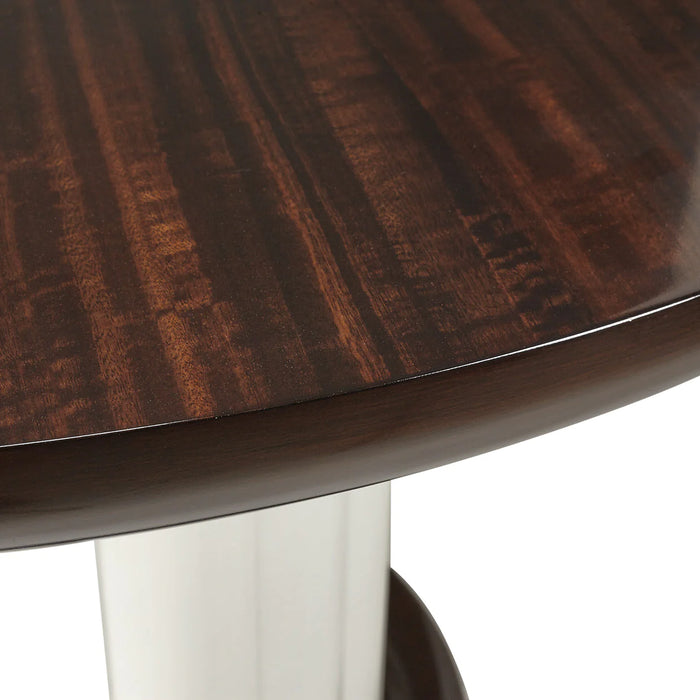 AICO Furniture - Paris Chic 48 Round Dining Table in Espresso - N9003001T-9003101B-409 - GreatFurnitureDeal
