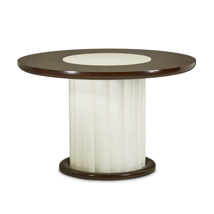 AICO Furniture - Paris Chic 48 Round Dining Table in Espresso - N9003001T-9003101B-409