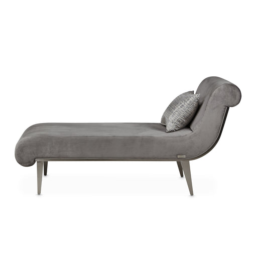 AICO Furniture - Roxbury Park Chaise Gray Pearl in Stainless Steel - N9006841-GRPRL-13 - GreatFurnitureDeal