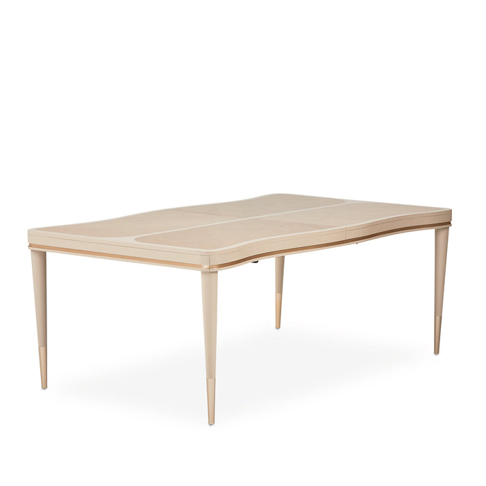 AICO Furniture - Malibu Crest 5 Piece Rectangular Table Set in Blush - N9007000-131-5SET - GreatFurnitureDeal