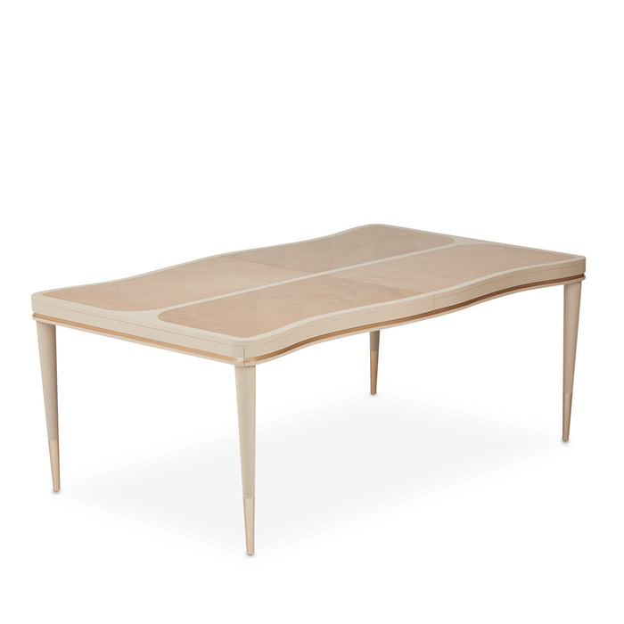 AICO Furniture - Malibu Crest 7 Piece Rectangular Dining Table Set in Blush - N9007000-131-7SET - GreatFurnitureDeal