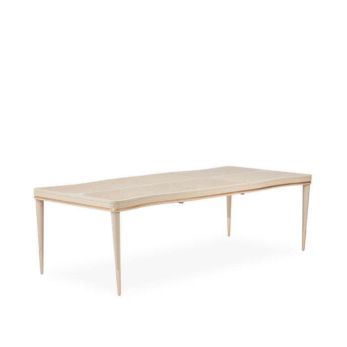 AICO Furniture - Malibu Crest 7 Piece Rectangular Dining Table Set in Blush - N9007000-131-7SET - GreatFurnitureDeal