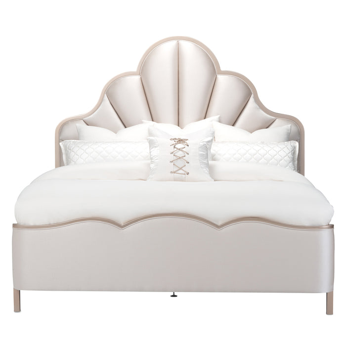 AICO Furniture - Malibu Crest 3 Piece Queen Scalloped Panel Bedroom Set - N9007000QN3-822-3SET - GreatFurnitureDeal