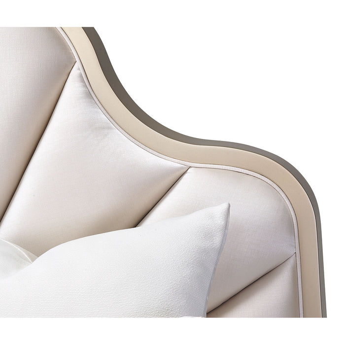 AICO Furniture - Malibu Crest 5 Piece Eastern King Scalloped Panel Bedroom Set - N9007000EK3-822-5SET