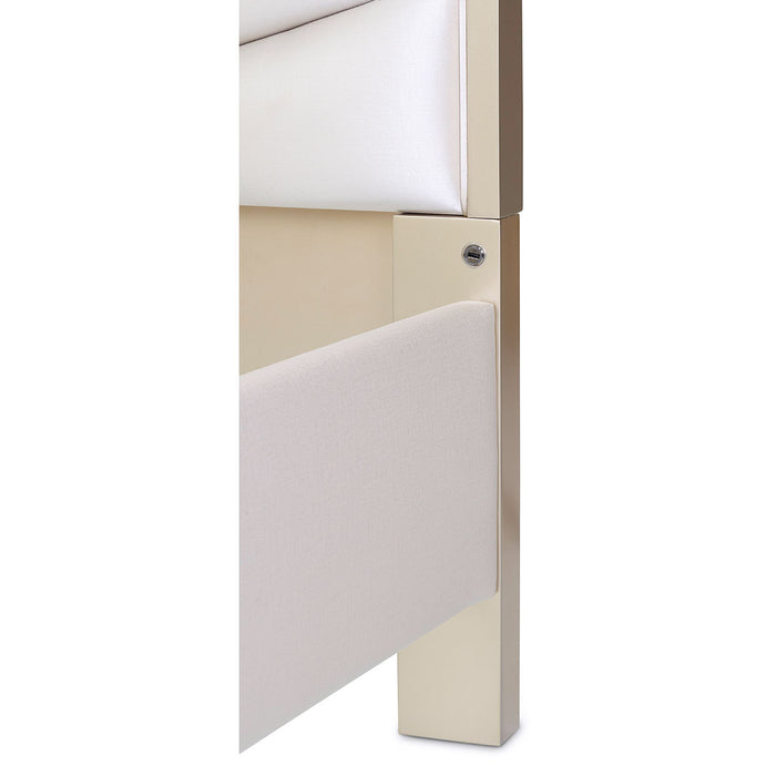 AICO Furniture - Malibu Crest 6 Piece Eastern King Scalloped Panel Bedroom Set - N9007000EK3-822-6SET - GreatFurnitureDeal