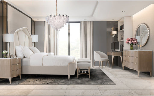 AICO Furniture - Malibu Crest 9 Piece Eastern King Curved Panel Bedroom Set - N9007000EK3CR-822-9SET - GreatFurnitureDeal