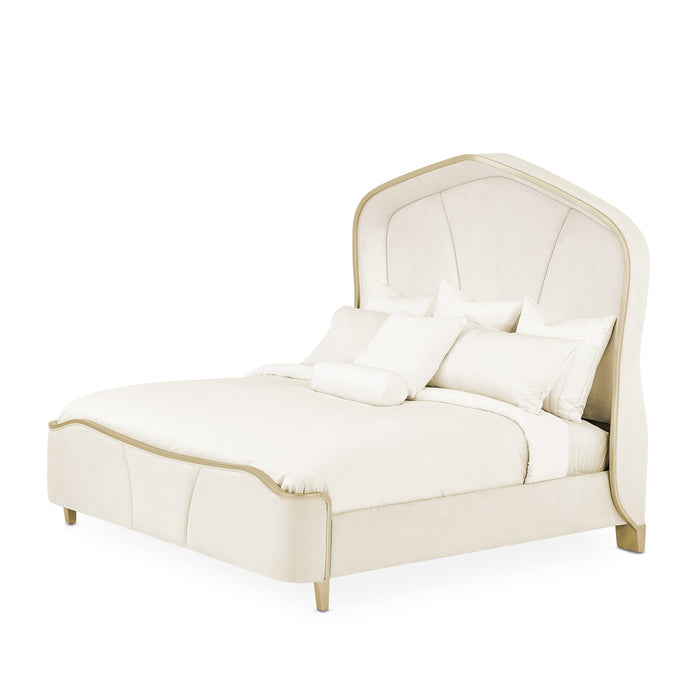 AICO Furniture - Malibu Crest 9 Piece Queen Curved Panel Bedroom Set - N9007000QN3CR-822-9SET