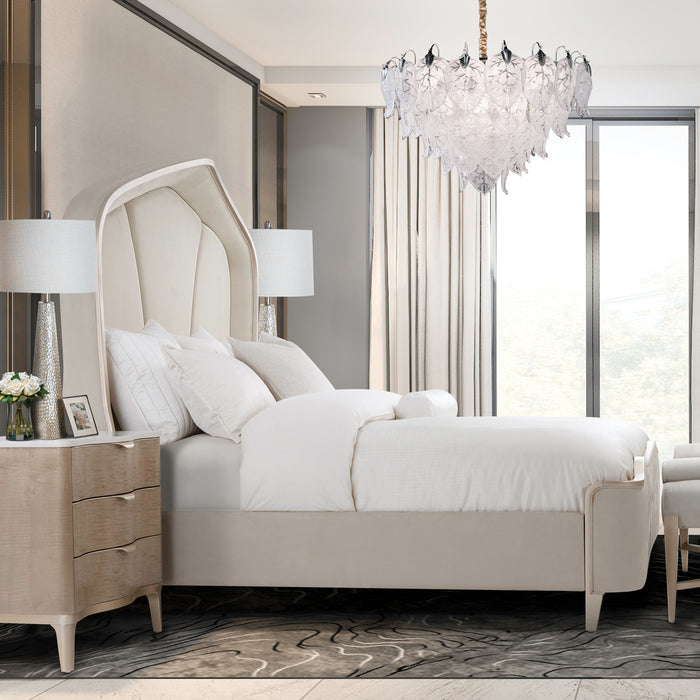 AICO Furniture - Malibu Crest 3 Piece Queen Curved Panel Bedroom Set - N9007000QN3CR-822-3SET