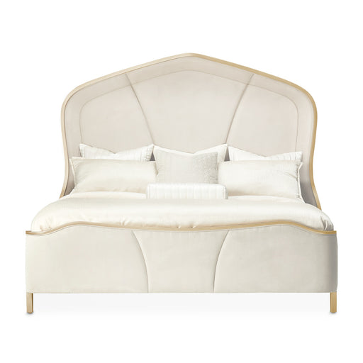 AICO Furniture - Malibu Crest Eastern King Curved Panel Bed - N9007000EK3CR-822 - GreatFurnitureDeal