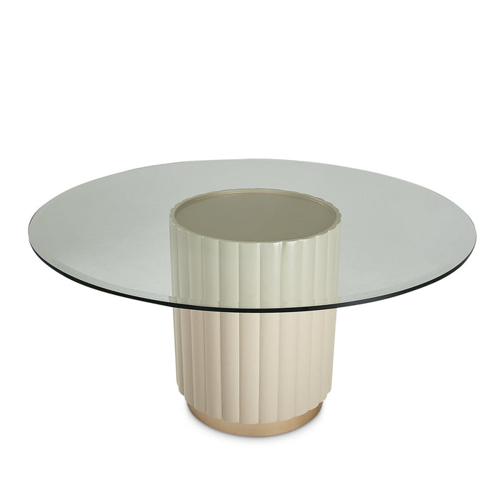 AICO Furniture - Malibu Crest 7 Piece Dining Table Set in Chardonnay - N9007001-101-822-7SET - GreatFurnitureDeal