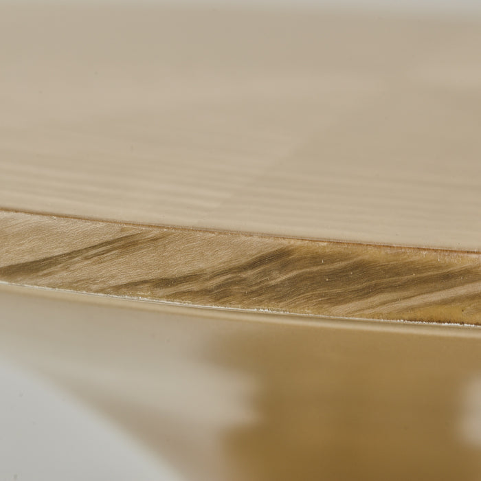 AICO Furniture - Malibu Crest"Round Pedestal Tea Table in Chardonnay - N9007225-822 - GreatFurnitureDeal