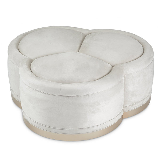 AICO Furniture - Malibu Crest"Cocktail Ottoman in Chardonnay - N9007879-DOSKN-822 - GreatFurnitureDeal