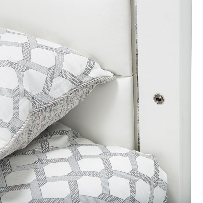 AICO Furniture - State St. California King Upholstered Panel Bed - N9016000CKP-116 - GreatFurnitureDeal