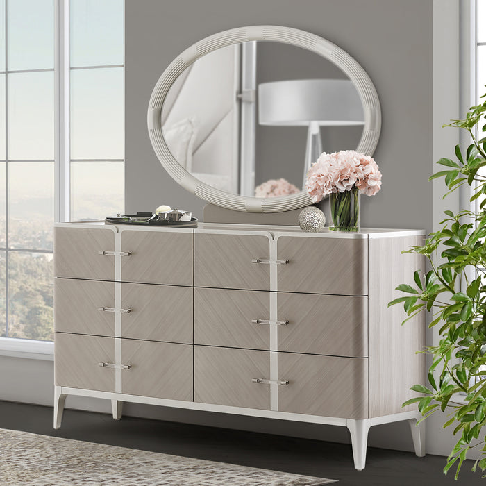 AICO Furniture - Lanterna"Dresser"Silver Mist - N9032050-823